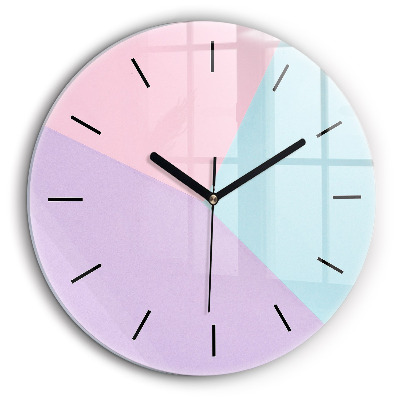 Pendule murale ronde 60 cm Motif pastel