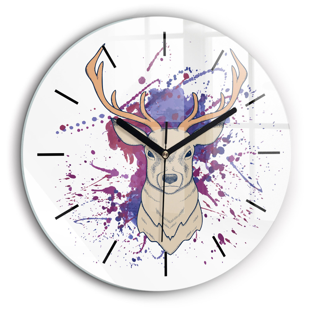 Horloge ronde 60 cm Illustration vectorielle d'un cerf