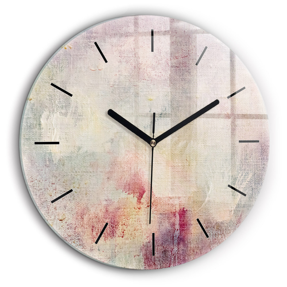 Horloge ronde murale 60 cm Abstraction peinte