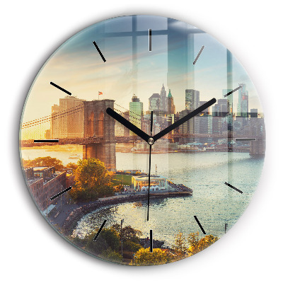 Pendule murale ronde 60 cm New York Manhattan