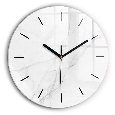Horloge ronde en verre 60 cm Marbre décoratif