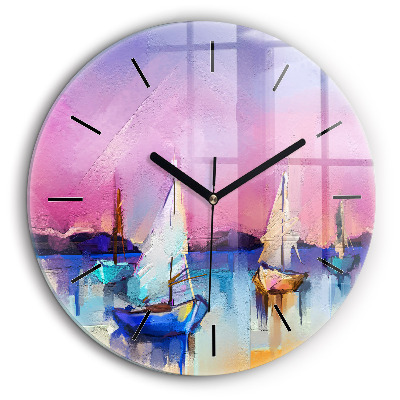 Horloge ronde 60 cm Paysage marin