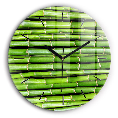 Horloge ronde murale 60 cm Bambou asiatique