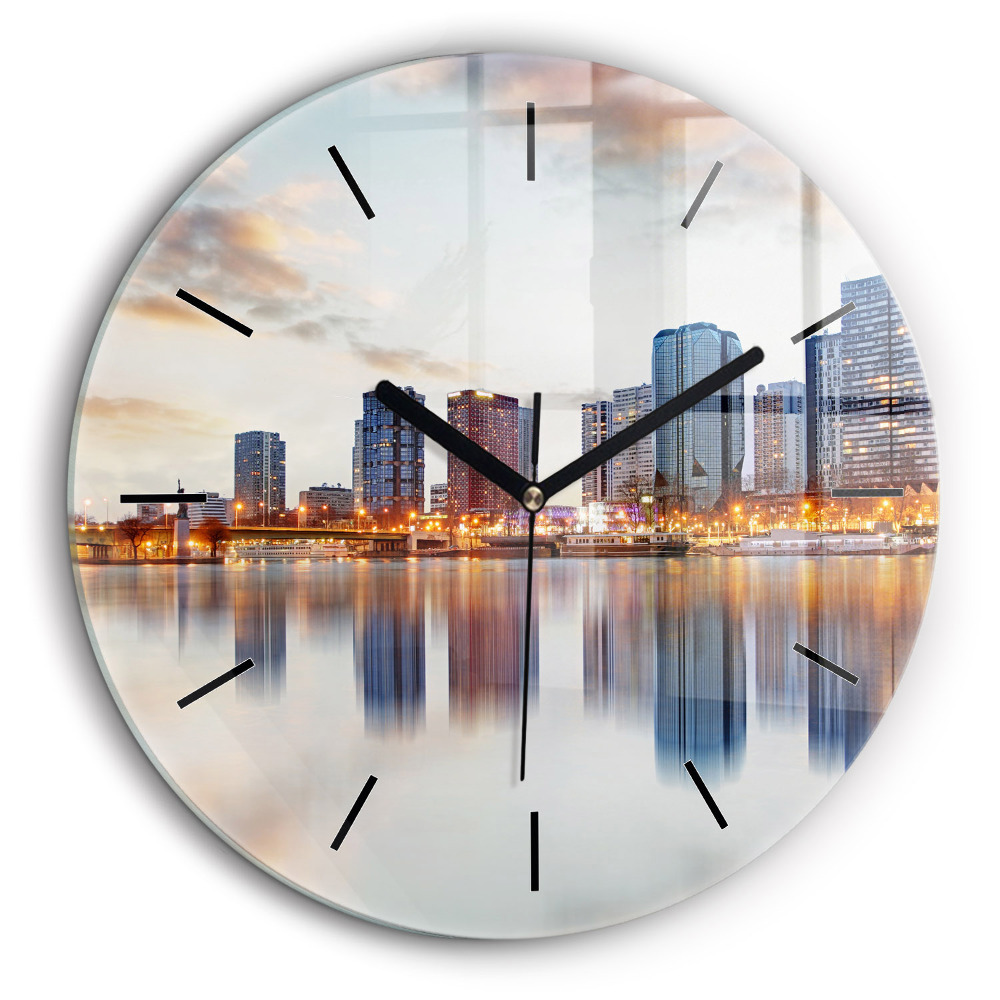 Horloge ronde 60 cm Panorama avec la Tour Eiffel