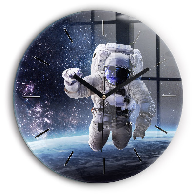 Horloge ronde murale 60 cm Astronaute au-dessus du sol