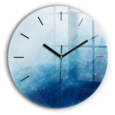 Horloge ronde murale 60 cm Eau abstraite