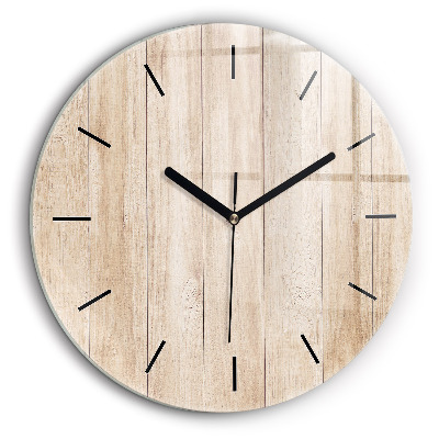 Pendule murale ronde 60 cm Texture en bois