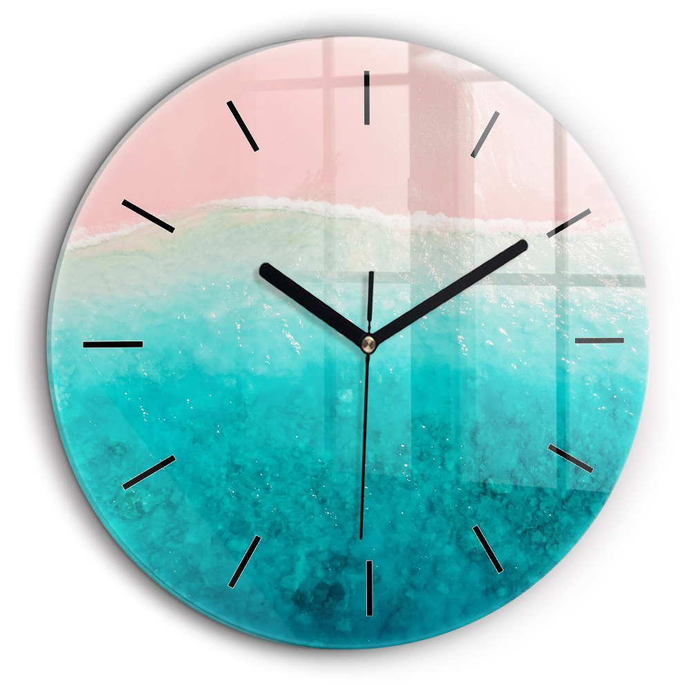 Pendule murale ronde 60 cm Plage de sable marin