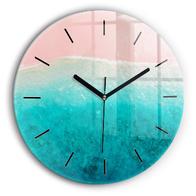 Pendule murale ronde 60 cm Plage de sable marin