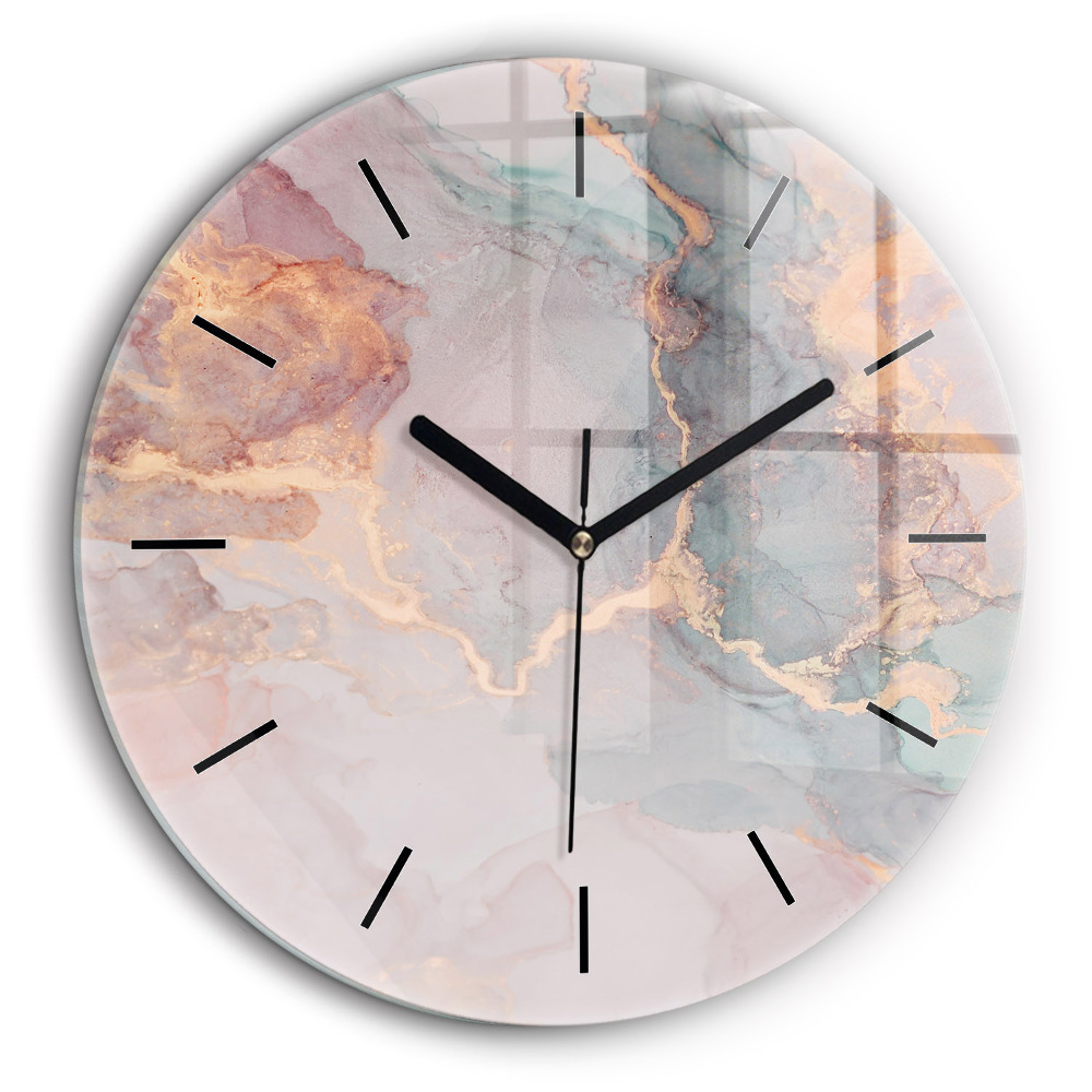 Horloge ronde 60 cm Texture de marbre