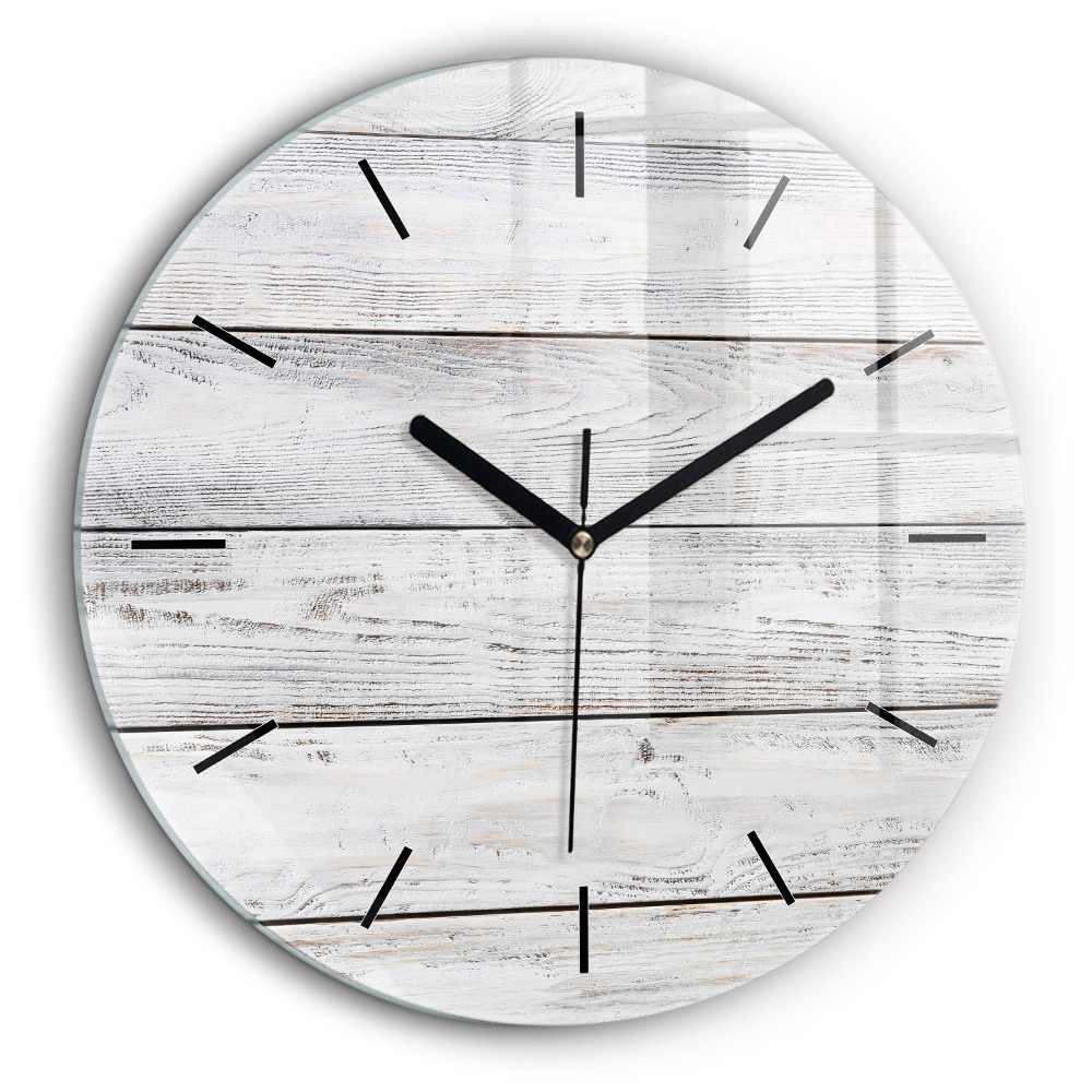 Pendule murale ronde 60 cm Planches peintes