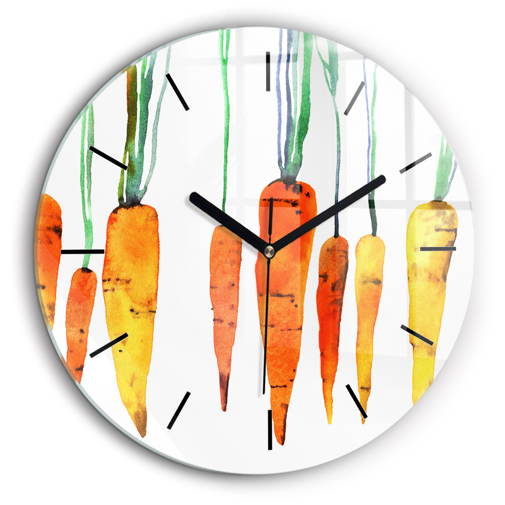 Horloge ronde murale 60 cm Illustration de carottes