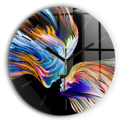 Horloge ronde en verre 60 cm Art émotionnel