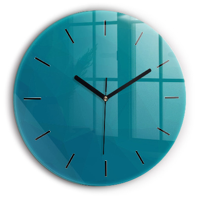 Horloge ronde en verre 60 cm Abstraction marine