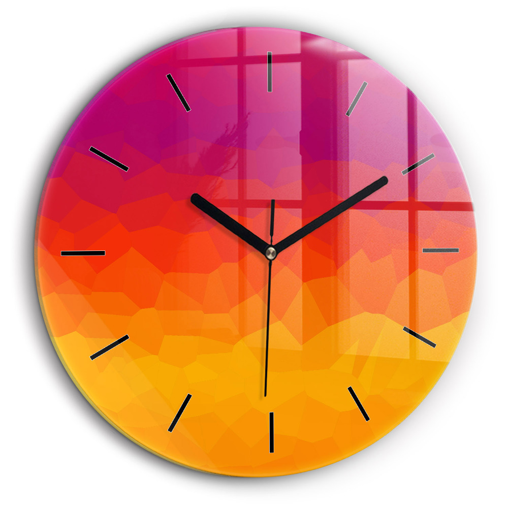 Horloge ronde murale 60 cm Abstraction colorée