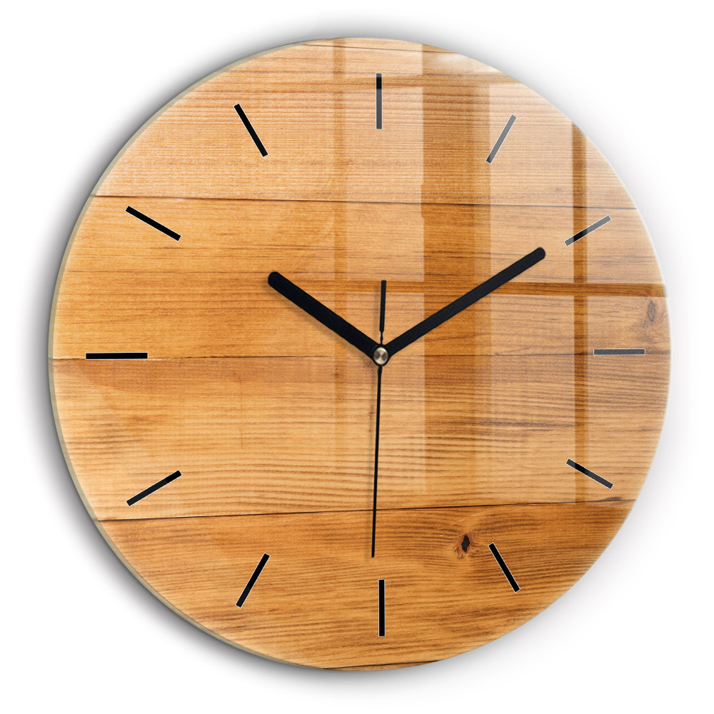 Horloge ronde 60 cm Planches en bois