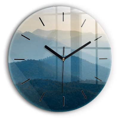 Horloge ronde murale 60 cm Paysage abstrait de montagne