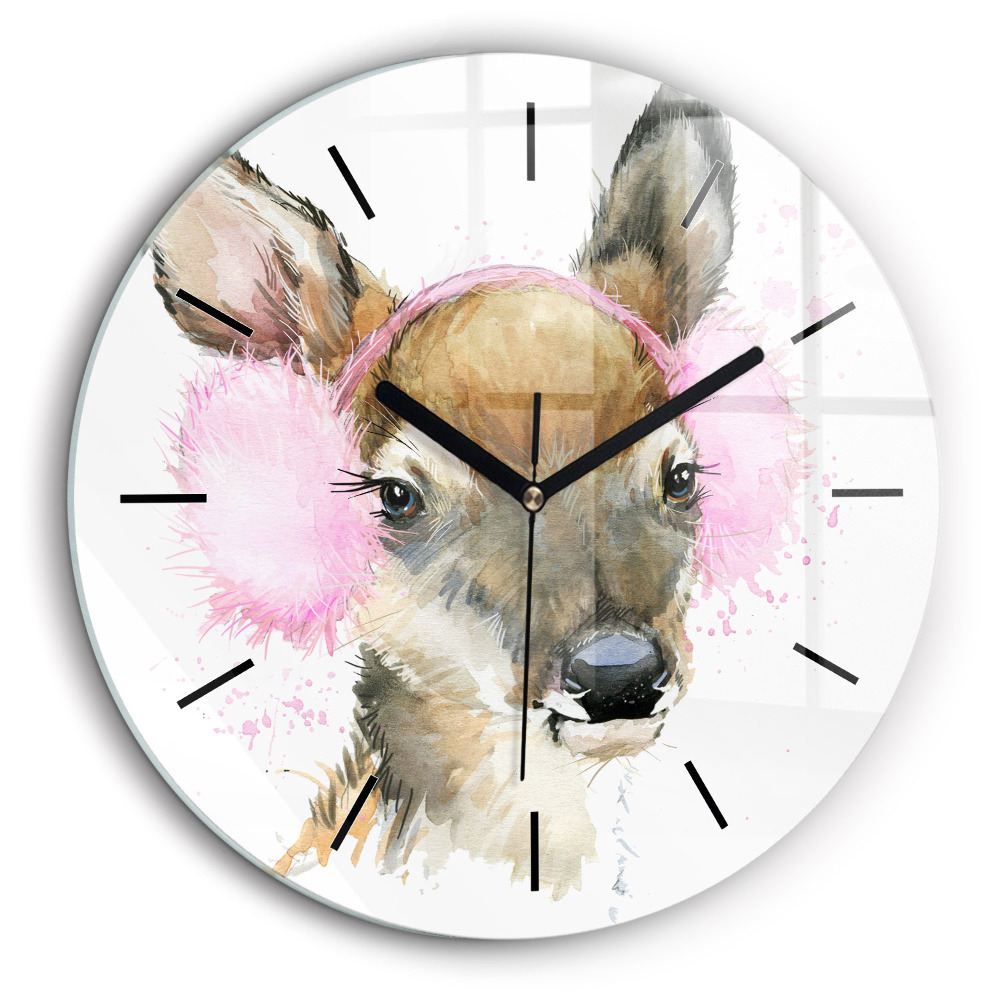 Horloge ronde 60 cm Cerf de la forêt