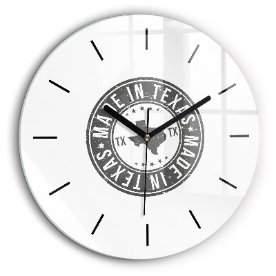 Pendule murale ronde 60 cm Timbre du Texas
