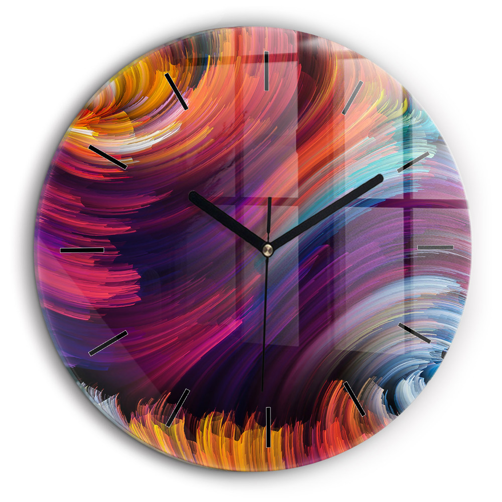 Horloge ronde en verre 60 cm Vente abstraite