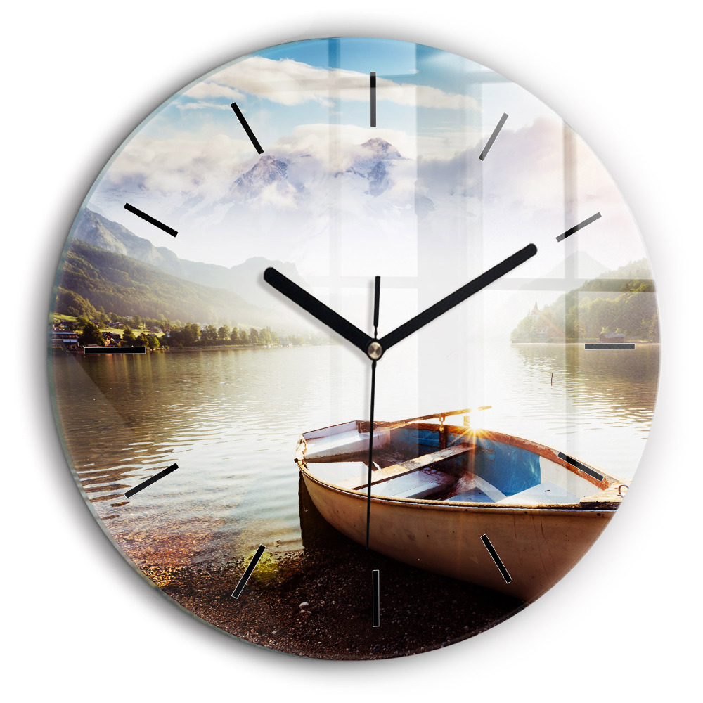 Horloge ronde murale 60 cm Vue d'un lac