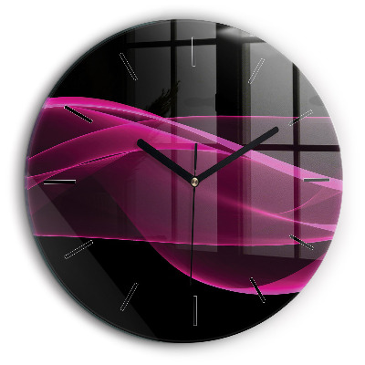 Horloge ronde murale 60 cm Abstraction rose