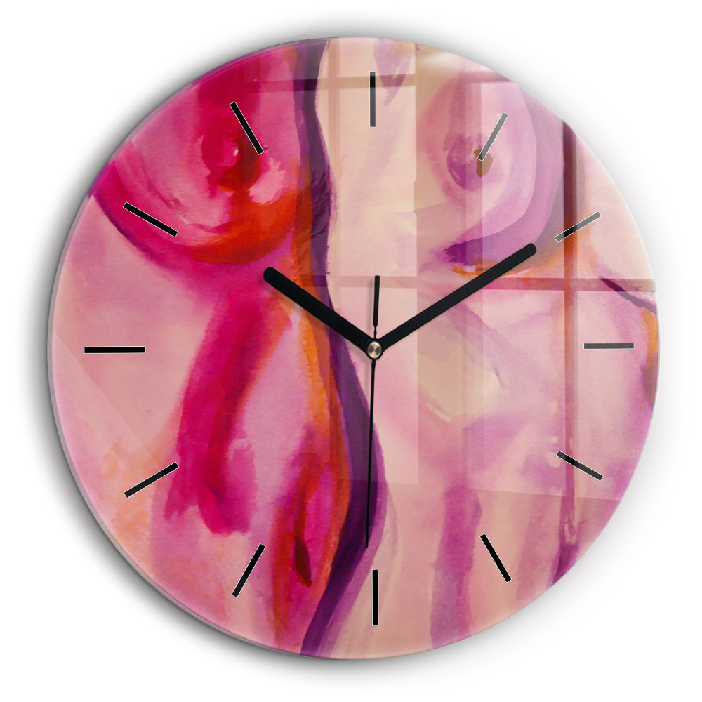 Horloge ronde murale 60 cm Peinture de femmes