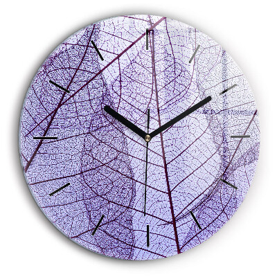 Pendule murale ronde 60 cm Feuilles - nature