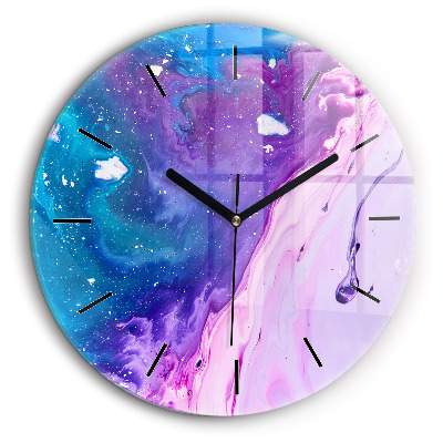Horloge ronde 60 cm Fond coloré