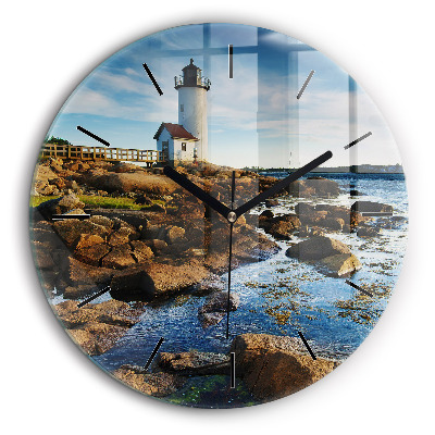 Horloge ronde murale 60 cm Phare d'Annisquam