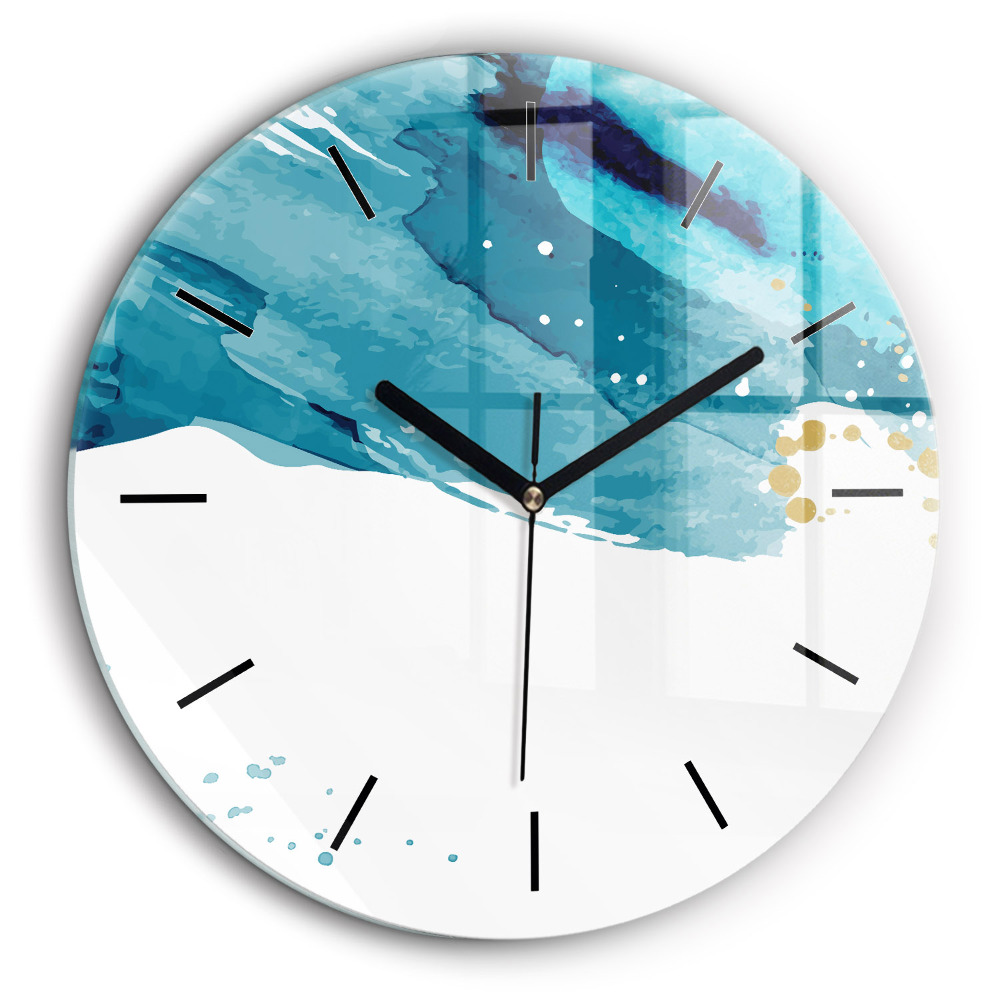 Horloge ronde 60 cm Coups de pinceau