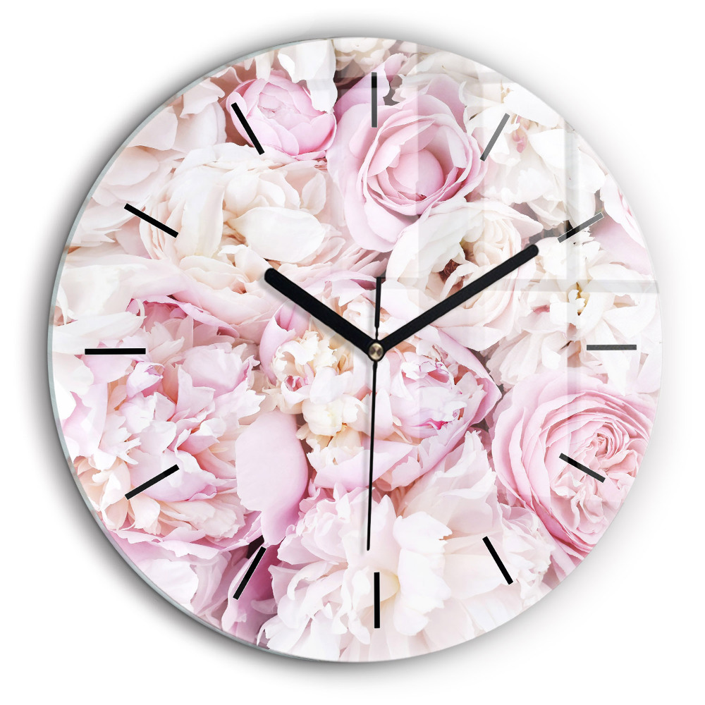 Horloge ronde 60 cm Fleurs décoratives