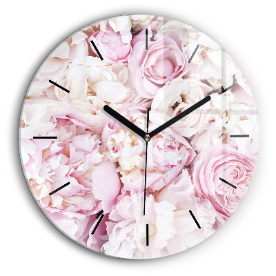 Horloge ronde 60 cm Fleurs décoratives