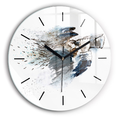 Horloge ronde en verre 60 cm Capitaine avec jumelles