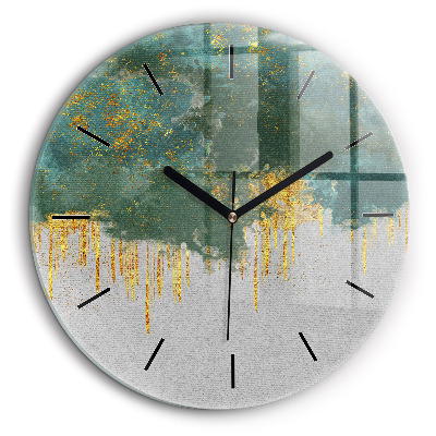 Horloge ronde en verre 60 cm Motif décoratif