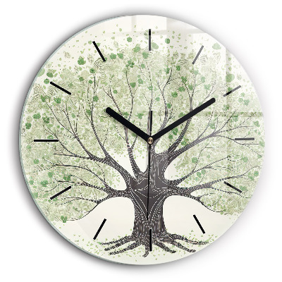 Pendule murale ronde 60 cm Grand arbre nature