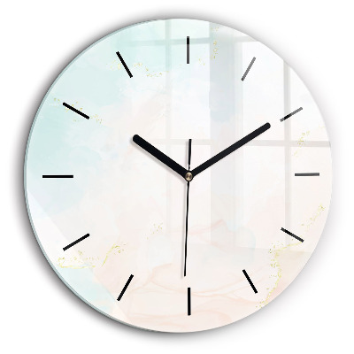 Horloge ronde 60 cm Marbre aquarelle