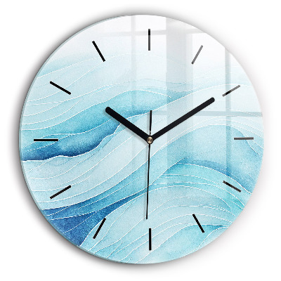 Horloge ronde murale 60 cm Nuages bleus