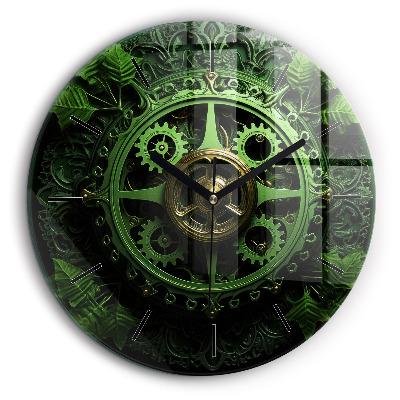Horloge ronde murale 60 cm Mécanisme vert