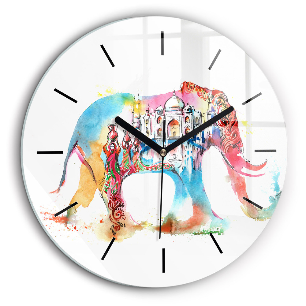 Horloge ronde 60 cm Culture de l'Inde