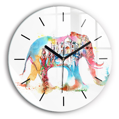 Horloge ronde 60 cm Culture de l'Inde