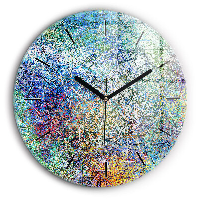 Horloge ronde en verre 60 cm Abstrait - Émotions