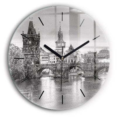 Horloge ronde murale 60 cm Pont Charles à Prague