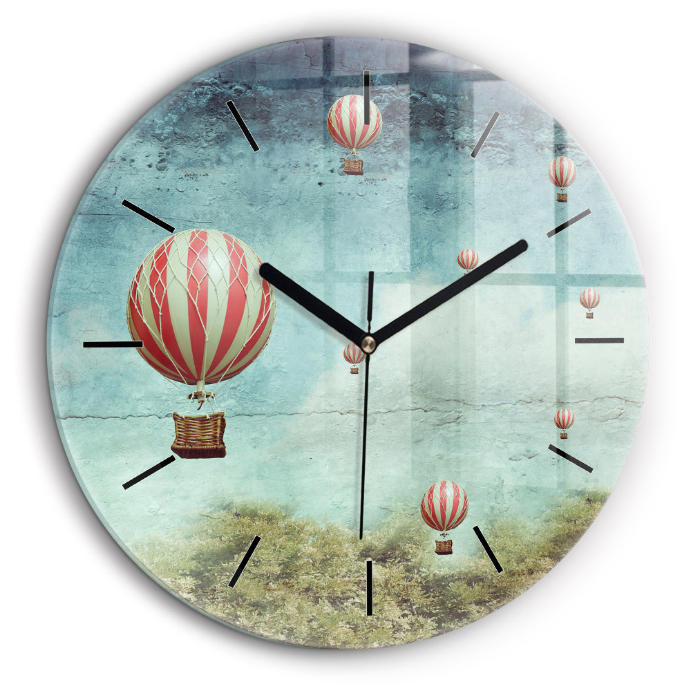 Horloge ronde 60 cm Ballons peints