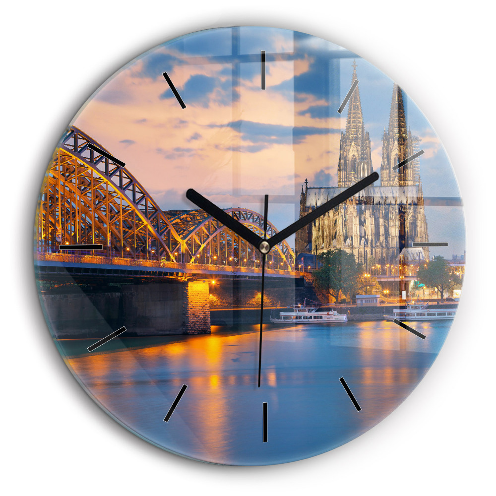 Pendule murale ronde 60 cm Vue de l'hôtel de ville