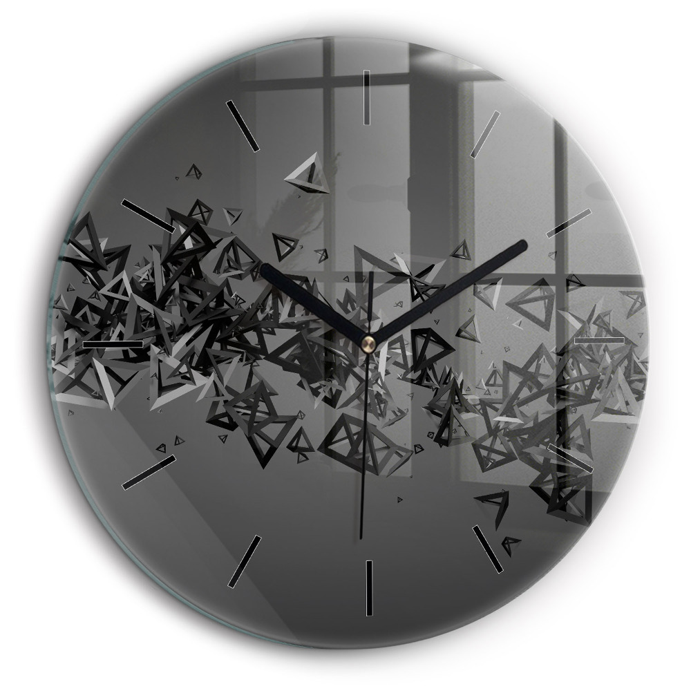 Pendule murale ronde 60 cm Abstraction sombre