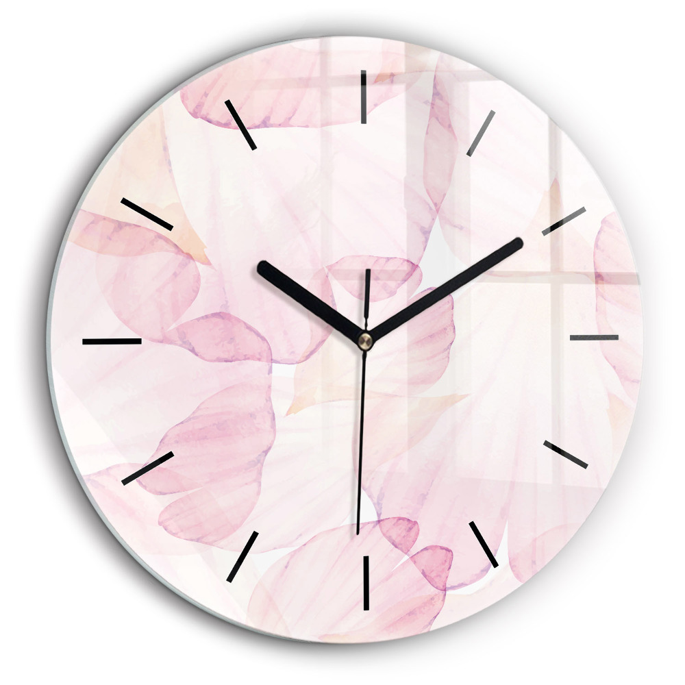 Horloge ronde murale 60 cm Pétales d'aquarelle