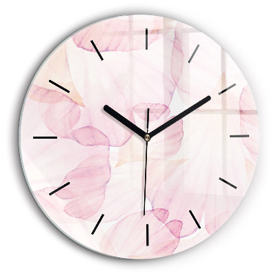Horloge ronde murale 60 cm Pétales d'aquarelle