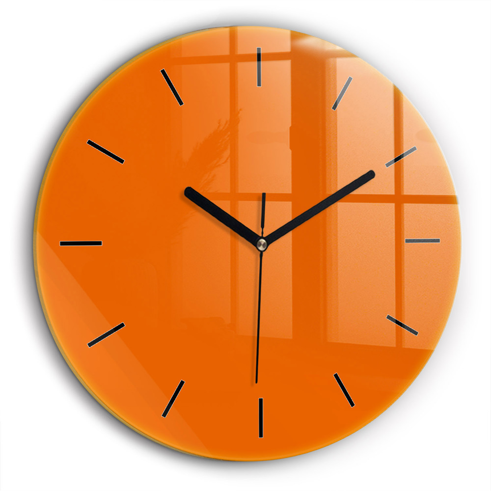 Pendule murale ronde 60 cm Orange