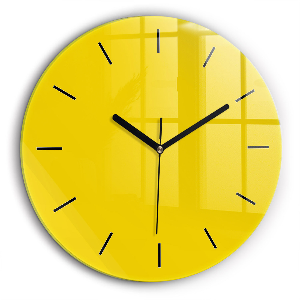 Horloge ronde murale 60 cm Jaune